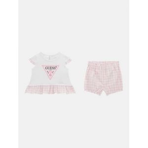 Guess Set t-shirt logo triangle / short Blanc Kids - Couleur Blanc - Taille 9-12 mois
