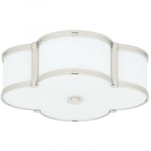 Plafonnier Chandler Acier Nickel poli 3 ampoules 14cm
