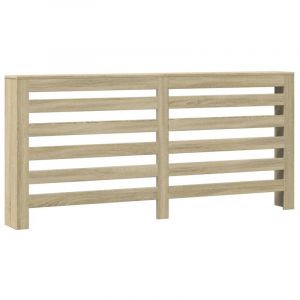 VidaXL Cache-radiateur chêne sonoma 175x20x82 cm bois d'ingénierie, bouchon de radiateur, cache-radiateur haut, radiateur à profil réduit