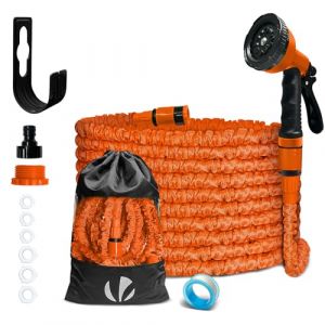 Tuyau d&rsquo;Arrosage Extensible 15m avec Accessoires orange