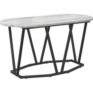 VidaXL Table Basse Gris 80 x 40 x 40.5 cm Bois d'ingénierie et métal
