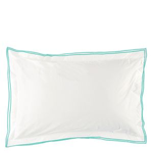 Designers Guild Taie d'oreiller bicolore unie en coton 50x75