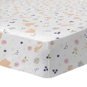 Drap housse en coton DISNEY PRINCESS - Princesse Bal - 90x190cm - Bonnet 25cm