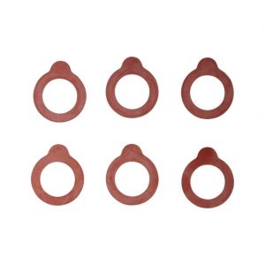 Sac t de 6 rondelles pour carafe lock eat 67 mm Bormioli Luigi Orange Caoutchouc