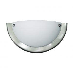 rabalux Applique Ufo couleur satin verre m&eacute;tal chrom&eacute; / blanc &Oslash;31cm