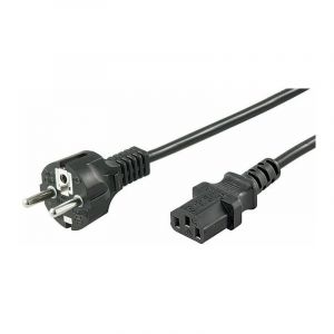 MicroConnect PE020410 c&acirc;ble &eacute;lectrique Noir 1 m CEE7/7 Coupleur C13 - Cables &eacute;lectriques (1 m, Male connector / Female connector, CEE7/7, Coupleur C13, Noir)
