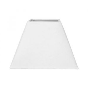 Ostaria Abat-jour - Carré - Blanc - Pour lampe - Base 20 cm - Culot E27 avec réducteur