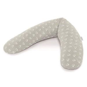 Image de Theraline Coussin d'allaitement confort 180 cm accessoires d'allaitement, coeurs gris