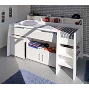 Image de Lit combiné Melody avec bureau et rangement (90 x 200 cm)