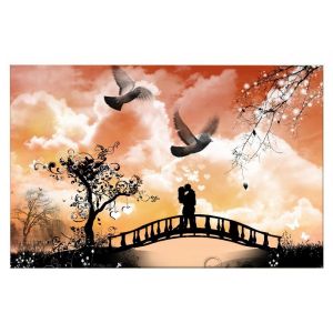 Image de Homemania HOMEMANIA Tableau Pont Art et graffiti pour Salon, Chambre Multicouleur en Polyester, Bois, 100 x 3 x 50 cm