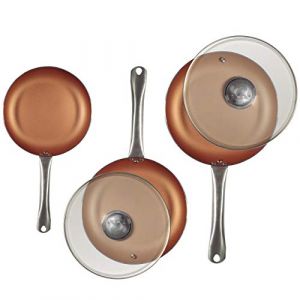 San Ignacio Ensemble de poêle Optimum Copper Cuivre Acier inoxydable Aluminium Aluminium forgé (5 pc