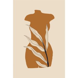 Ceanothe Tableau sur toile corps abstrait 45x65 cm - Impression sur Toile Murale Décorative - Image imprimée en hd sur Toile - Toile sur Châssis en Bois fsc