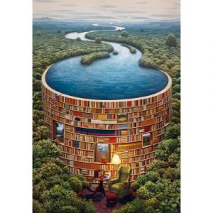 Clementoni Puzzle Compact 1000 pièces : Bibliodame