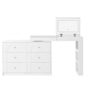 Urban Meuble - Ensemble table extensible noir effet bois 120-160 et 4 chaises style scandinave retro