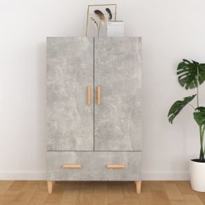 Image de VidaXL Buffet Gris béton 70x31x115 cm Bois d'ingénierie