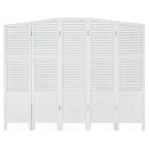 Tête de Lit en Bois "Persienne" 160cm Blanc Prix
