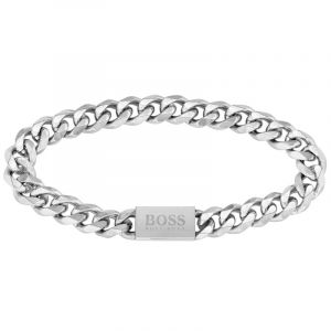 Boss Effect Bracelet chaîne pour homme en acier inoxydable - Argenté