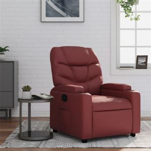 VidaXL Fauteuil Inclinable Rouge Bordeaux Similicuir