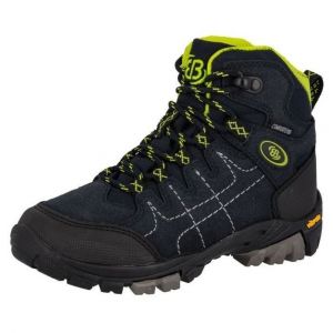 Brütting Mount Shasta Kids Hi, Chaussures de Randonnée Hautes Mixte Enfant, Bleu (Marine/Lemon), 37 EU