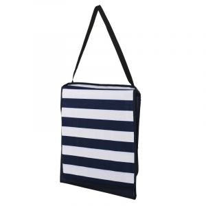 Outsunny Chaise longue de plage - pliable et ajustable - 142 x 51 x 40cm - noir/blanc