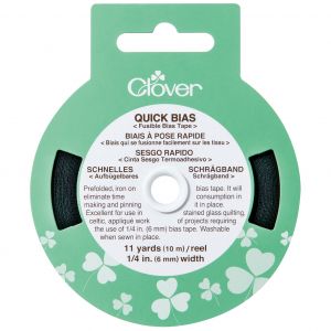 Clover Ruban de biais pose rapide 6 mm x 10 m noir - Mondial Tissus