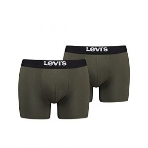 Levi's Solid Basic Lot de 4 boxers pour homme, kaki, XL 701222842 4P