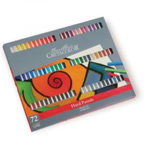 CRETACOLOR Pastels, résultat de couleur brillant, usure de couleur à sec, haute résistance à la lumière, 72 couleurs, de haute qualité, sans graisse et frottis doux
