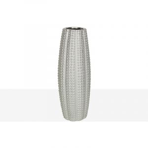 Romimex Vase argenté Porcelaine 15 x 40 x 15 cm