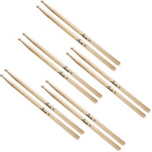 Xdrum Sticks de Batterie 5B Pointe en Bois 5 Paires