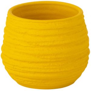 Image de Jolipa Cache pot jaune en c&eacute;ramique H14 cm