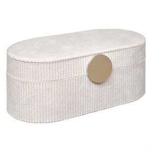 Atmosphera Boîte à bijoux Enya velours beige L255cm créateur d'intérieur