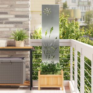 VidaXL Panneau Décoratif De Jardin Argent 32 X 140 Cm Acier Galvanisé