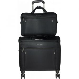 David Jones Pilot Case porte-ordinateur duo 17'' Noir profond