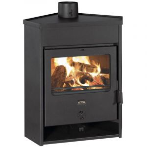Po&ecirc;le &agrave; bois d'angle PRITY AM D &ndash; 12,5 kW, Noir Graphite, Classe A, Design Compact et Robuste