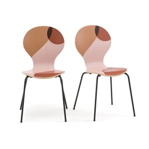 Lot de 2 chaises imprimées BONNA Imprimé Taille Taille Unique