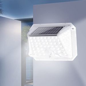 Image de AGS Aigostar - Lampe solaire ext&eacute;rieure avec capteur de mouvement PIR.lumi&egrave;re blanche 6500K, 120 lumens, protection IP65. &Eacute;clairage de s&eacute;curit&eacute; pour mur, garage, etc.
