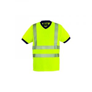 Coverguard YARD T-shirt col V Hi-viz jaune, 100% polyester