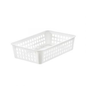 SmartStore Étiquettes pour Panier Rangement Salle de Bain en Plastique Recyclé - Lot de 2 - Blanc - Conviennent à nos Bacs Plastiques Recyclés 6L, 10L, 13L - Dim : L 6,7 x l 3,5 x H 0,9 cm