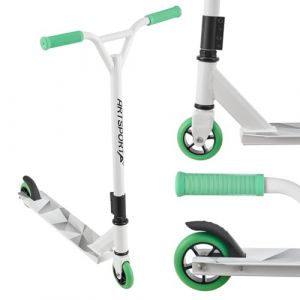 Scooter cascadeur Futuriste en Blanc Vert