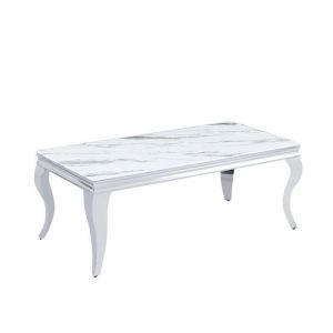 Table basse BAROQUE Chrome 120x60x45 cm