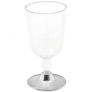 Ruedelafete Verre &agrave; pied brillant r&eacute;utilisable - Argent