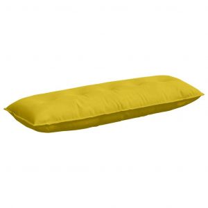 VidaXL Coussin De Dos Jaune 140 X 50 Cm Tissu En Velours C&ocirc;tel&eacute;