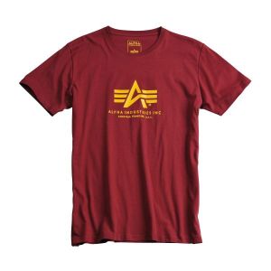 Image de Alpha industries Basic, taille XL, homme, bordeaux jaune