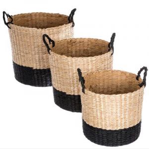 Image de Panier de rangement tressé Essential mood Lot de 3 AC DÉCO