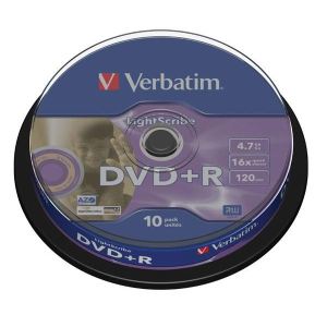 Verbatim 43576 - 10 x DVD+R 4.7 Go 16x LightScribe V1.2 (spindle)