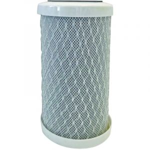 AQUAWATER - 106649 - Cartouche 5" double action pour go&ucirc;t/odeurs et impuret&eacute; - Pour filtrer l'eau de boisson sous le robinet - Compatible avec les porte-filtre de hauteur 5 - 0.45 kg - Charbon actif