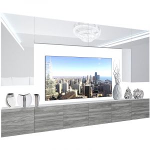 BELINI - Unit&eacute; Murale TV NEX I Ensemble Muebles de Salon Complet I Ensemble Meuble TV avec Illumination LED I Dimensions: 300 x 180 x 36 cm I Coleur: