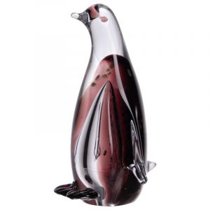 Table passion Statue : Pingouin 21 cm - Rouge - Verre
