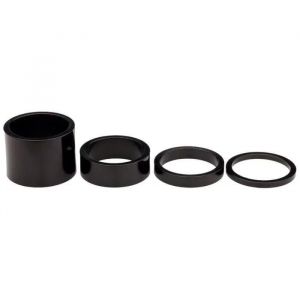 Cyclingcolors Entretoises De Direction V&eacute;lo - Kit De 4 Hauteurs 5mm 10mm 15mm 20mm - Noir