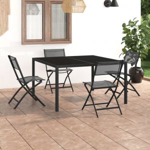 VidaXL Mobilier de salle à manger d'extérieur 5 pcs Acier n/a